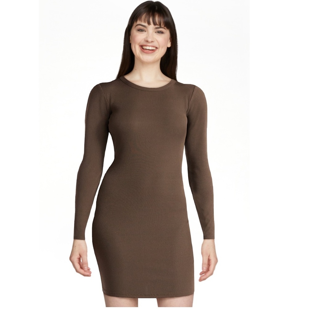 Ribbed bodycon tee shirt dress